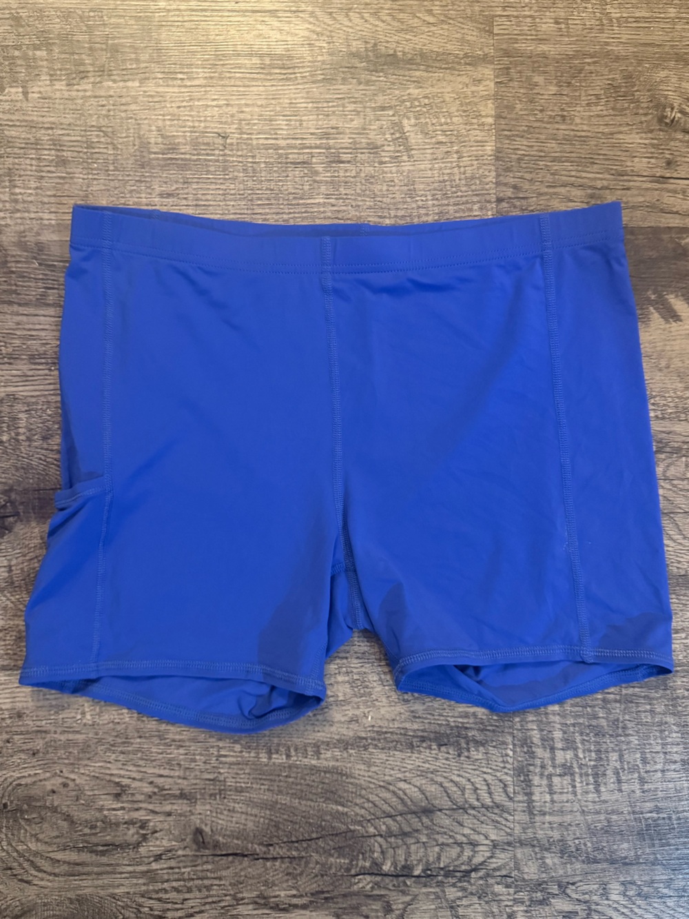 Lilly Pulitzer Luxletic Biker Shorts Royal Blue Spandex Size M BNWOT